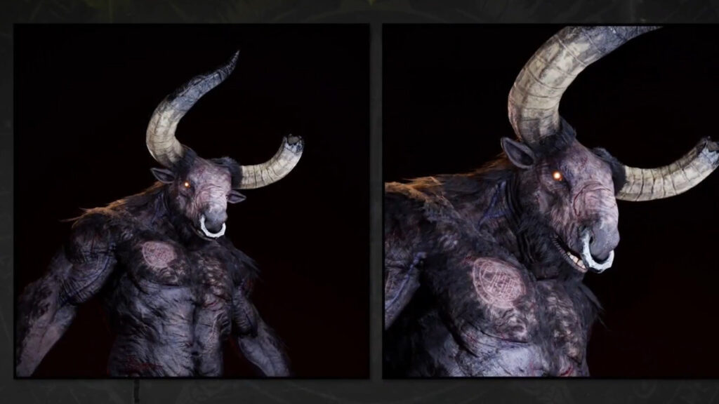 3D images of bornless minotaur demon